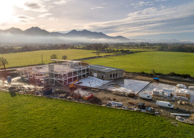 Aerial Photography of Killarney Brewing Company's new Brewery, Distillery & Visitor Centre Construction Project